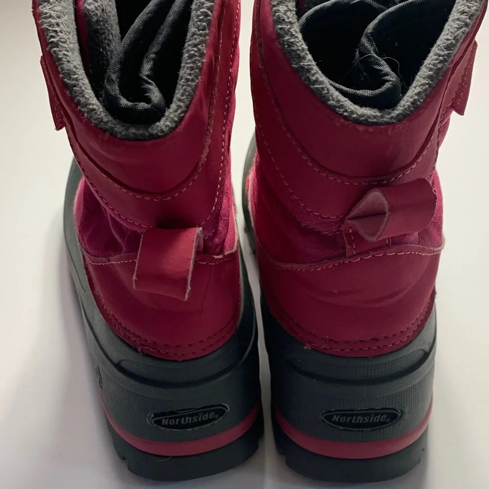 Girls northside size 4 pink and gray Snow Winter Boots